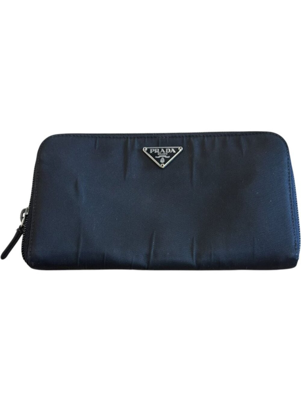 739146CR C1 Prada Wallet Long Black Canvas